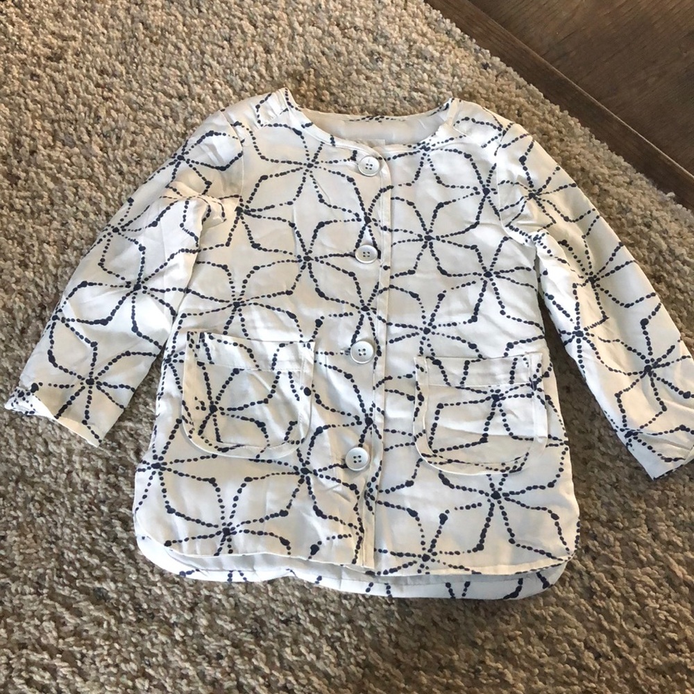 Girls Old Navy Blue and White Button Dress. Sz 3T